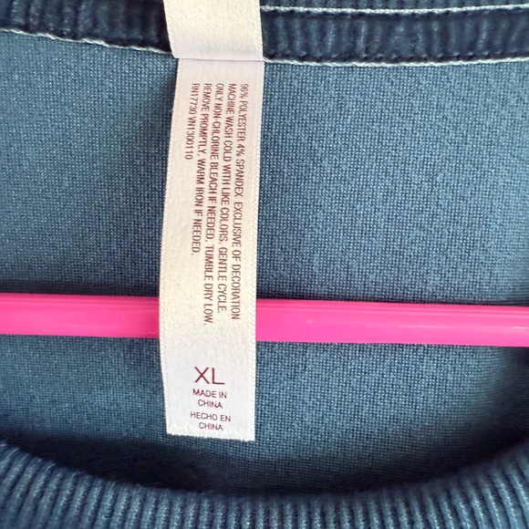 Gilligan & O'Malley Teal Blue Velour Sweatshirt - Picture 5 of 7